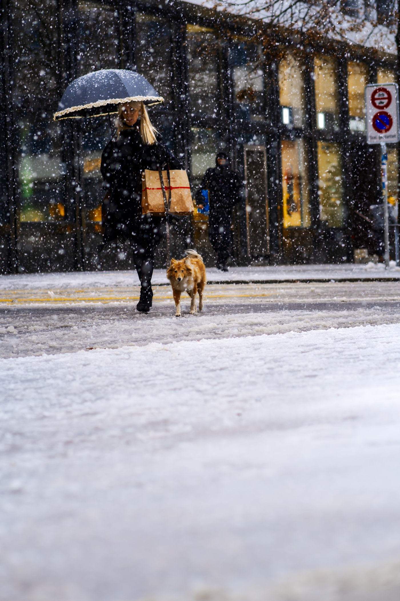 Walking Through Snow